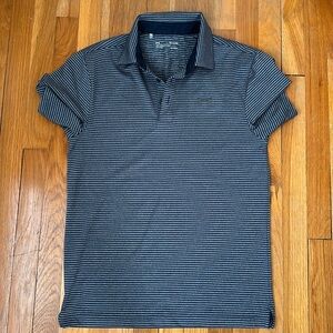 Under Armour Golf Polo Shirt | Size Small | Navy and Blue Stripped | Men’s